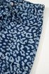 Leopard Print Drawstring Elastic Waist Wide Leg Jeans