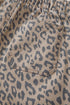 Leopard Print Drawstring Elastic Waist Wide Leg Jeans