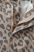 Leopard Print Drawstring Elastic Waist Wide Leg Jeans