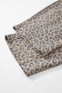 Leopard Print Drawstring Elastic Waist Wide Leg Jeans