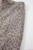 Leopard Print Drawstring Elastic Waist Wide Leg Jeans