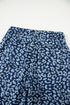 Leopard Print Drawstring Elastic Waist Wide Leg Jeans