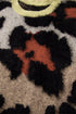 Leopard Print Drop Shoulder Long Sleeve Round Neck Sweater
