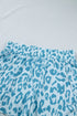 Leopard Print Elastic Waist Western Style Athletic Shorts