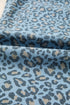 Leopard Print Exposed Seam Drawstring Wide Leg Jeans