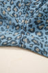 Leopard Print Exposed Seam Drawstring Wide Leg Jeans