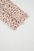 Leopard Print Foldover Off Shoulder Sheer Long Sleeve Mesh Top