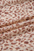 Leopard Print Foldover Off Shoulder Sheer Long Sleeve Mesh Top