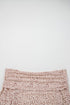Leopard Print Foldover Off Shoulder Sheer Long Sleeve Mesh Top