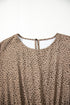 Leopard Print Frill Trim A Line Plus Size Midi Dress