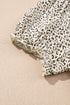 Leopard Print Frill Trim A Line Plus Size Midi Dress