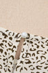 Leopard Print Frill Trim A Line Plus Size Midi Dress