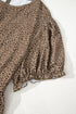 Leopard Print Frill Trim A Line Plus Size Midi Dress