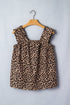 Leopard Print Frilled Square Neck Western Tank Top