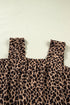 Leopard Print Frilled Square Neck Western Tank Top