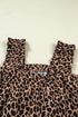Leopard Print Frilled Square Neck Western Tank Top