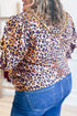 Leopard Print Frilled Stand Neck Western Blouse