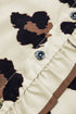 Leopard Print Frilled Trim Button Down Short Sleeve Blouse