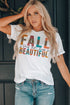 Leopard Print Graphic Short Sleeve Crew Neck T Shirt