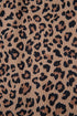 Leopard Print Half Zip Waffle Knit Hoodie