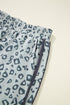 Leopard Print High Waist Side Bow Wide Leg Pants