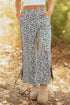 Leopard Print High Waist Side Bow Wide Leg Pants