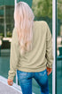 Leopard Print Letter Graphic Long Sleeve Sweatshirt