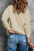 Leopard Print Letter Graphic Long Sleeve Sweatshirt