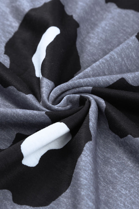 Leopard Print Long Sleeve Loose Top