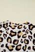 Leopard Print Long Sleeve Western Shift T Shirt Dress