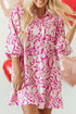 Leopard Print Loose Fit Babydoll Mini Dress