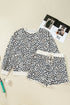 Leopard Print Loose Pullover And Shorts Loungewear