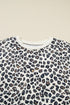 Leopard Print Loose Pullover And Shorts Loungewear