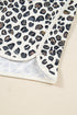 Leopard Print Loose Pullover And Shorts Loungewear