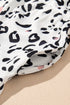 Leopard Print Notch V Neck Loose Fit Maxi Dress