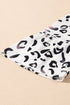 Leopard Print Notch V Neck Loose Fit Maxi Dress