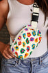 Leopard Print Nylon Adjustable Strap Buckle Crossbody Bag