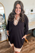 Leopard Print Paneled Ribbed Plus Size Mini Dress