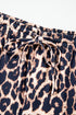 Leopard Print Patched Pocket Wide Leg Plus Size Loungewear