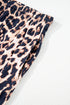 Leopard Print Patched Pocket Wide Leg Plus Size Loungewear