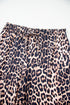 Leopard Print Patched Pocket Wide Leg Plus Size Loungewear