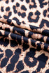 Leopard Print Patched Pocket Wide Leg Plus Size Loungewear