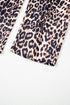 Leopard Print Patched Pocket Wide Leg Plus Size Loungewear