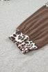 Leopard Print Patchwork Dolman Sleeve Western Sweatshirt