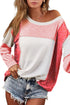 Leopard Print Patchwork Exposed Seam Round Neck Top