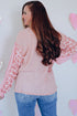 Leopard Print Patchwork Exposed Seam Waffle Knit Top