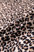 Leopard Print Patchwork Half Zip Short Sleeve Shirt