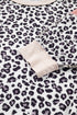 Leopard Print Patchwork Reverse Stitch Baggy Long Sleeve Top