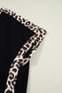 Leopard Print Patchwork Shift T Shirt Mini Dress