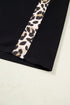 Leopard Print Patchwork Shift T Shirt Mini Dress